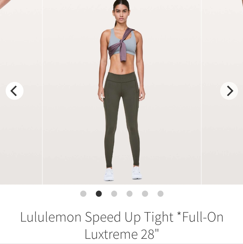 Lululemon speed up tight full on luxtreme size 12